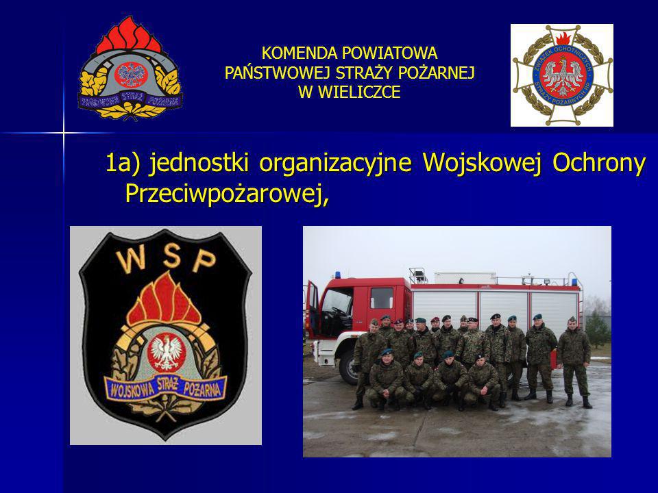 1a) jednostki organizacyjne Wojskowej Ochrony Przeciwpożarowej,