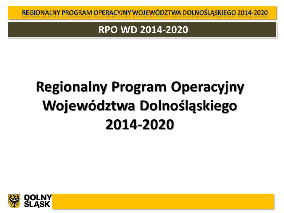 Regionalny Program Operacyjny Województwa Dolnośląskiego - Ppt Pobierz