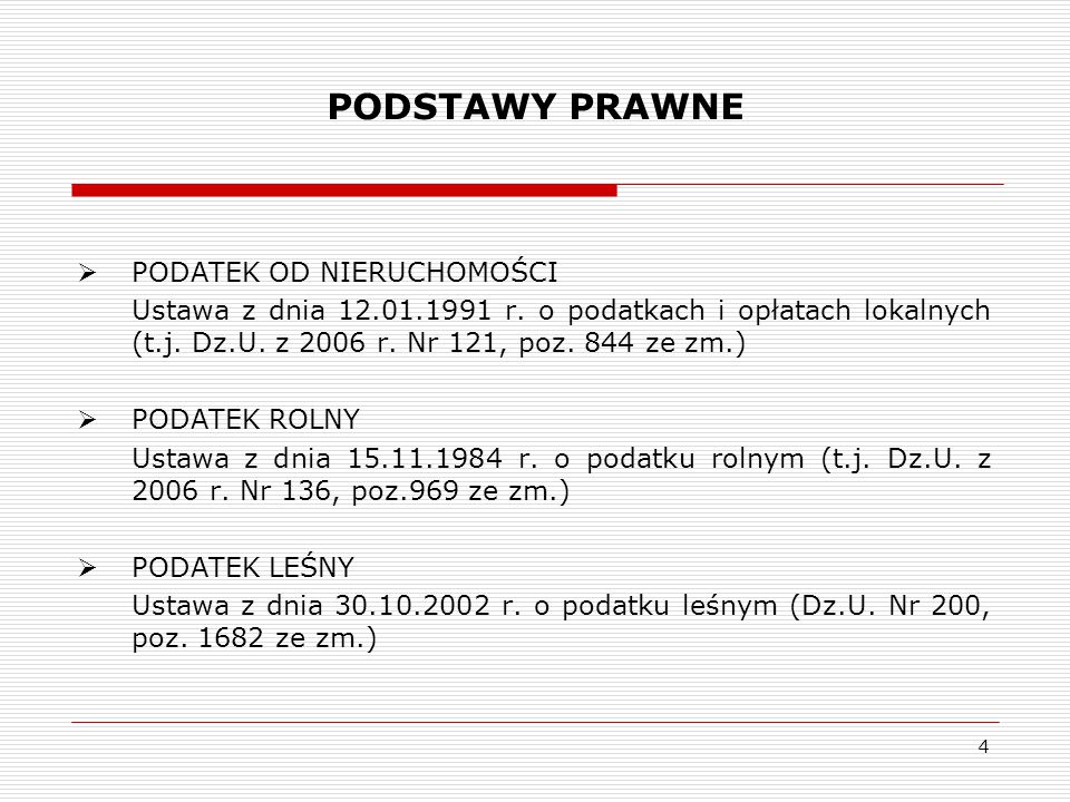 OPODATKOWANIE NIERUCHOMOŚCI W POLSCE - Ppt Pobierz