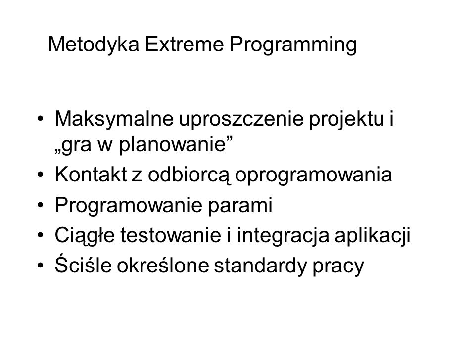 Metodyka Extreme Programming