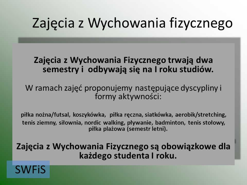 Studium Wychowania Fizycznego I Sportu - Ppt Pobierz