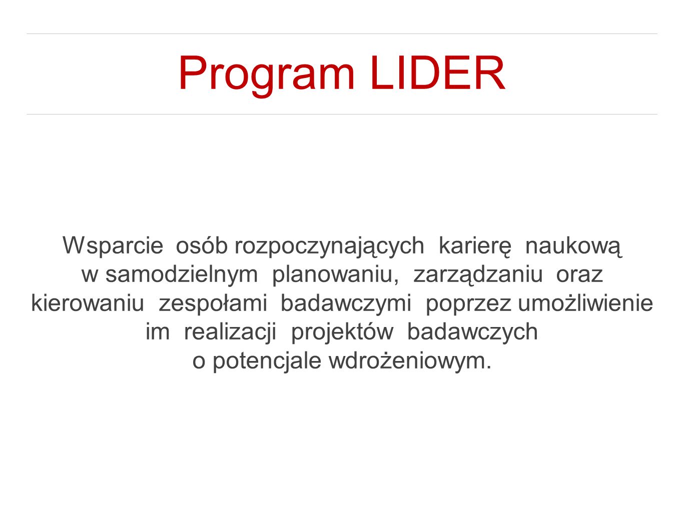 Program LIDER