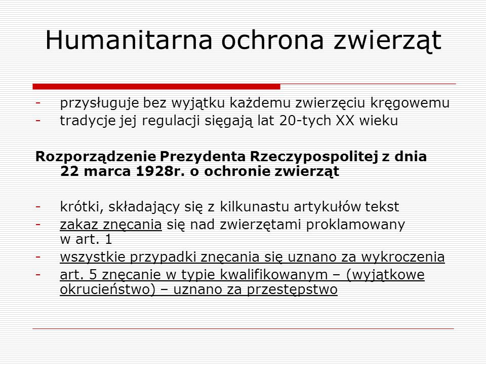 Ustawa O Ochronie Zwierząt - Ppt Pobierz