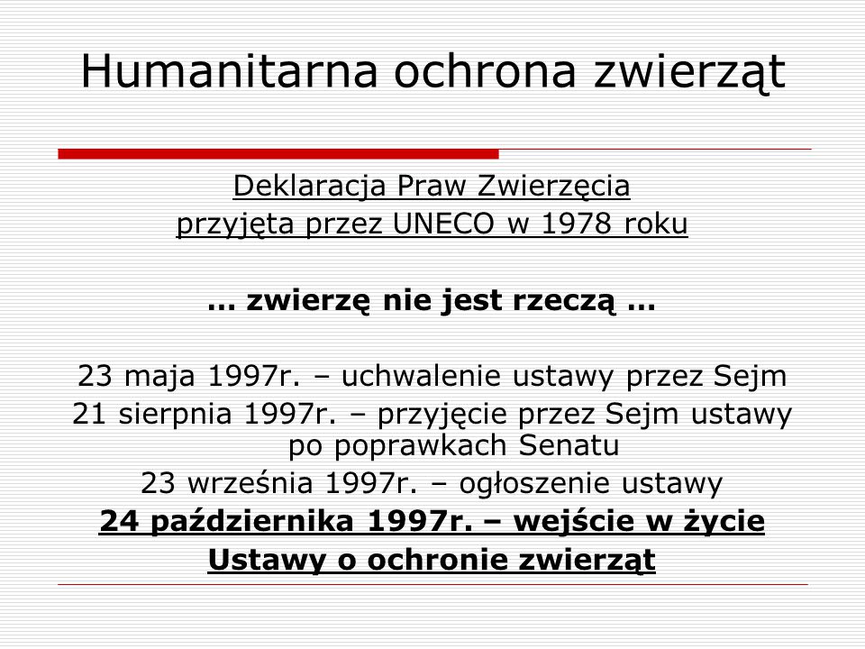 Ustawa O Ochronie Zwierząt - Ppt Pobierz