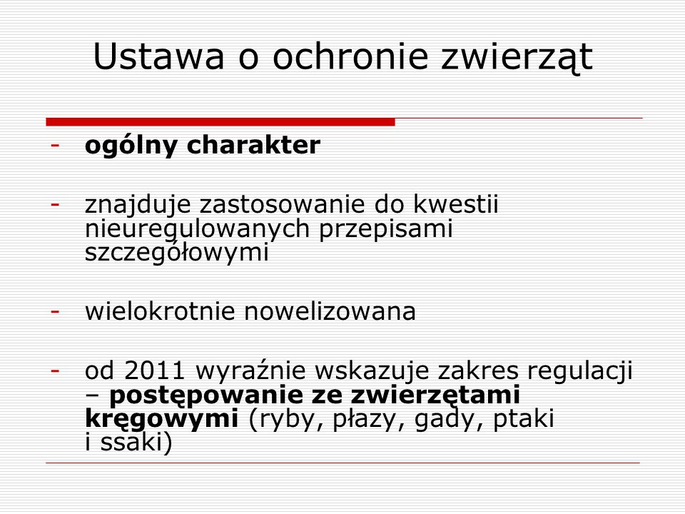 Ustawa O Ochronie Zwierząt - Ppt Pobierz