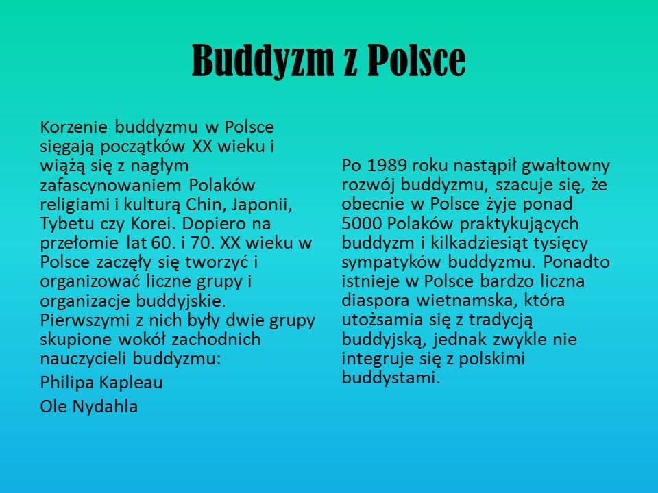 Buddyzm z Polsce