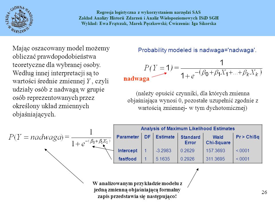 Analysis of Maximum Likelihood Estimates