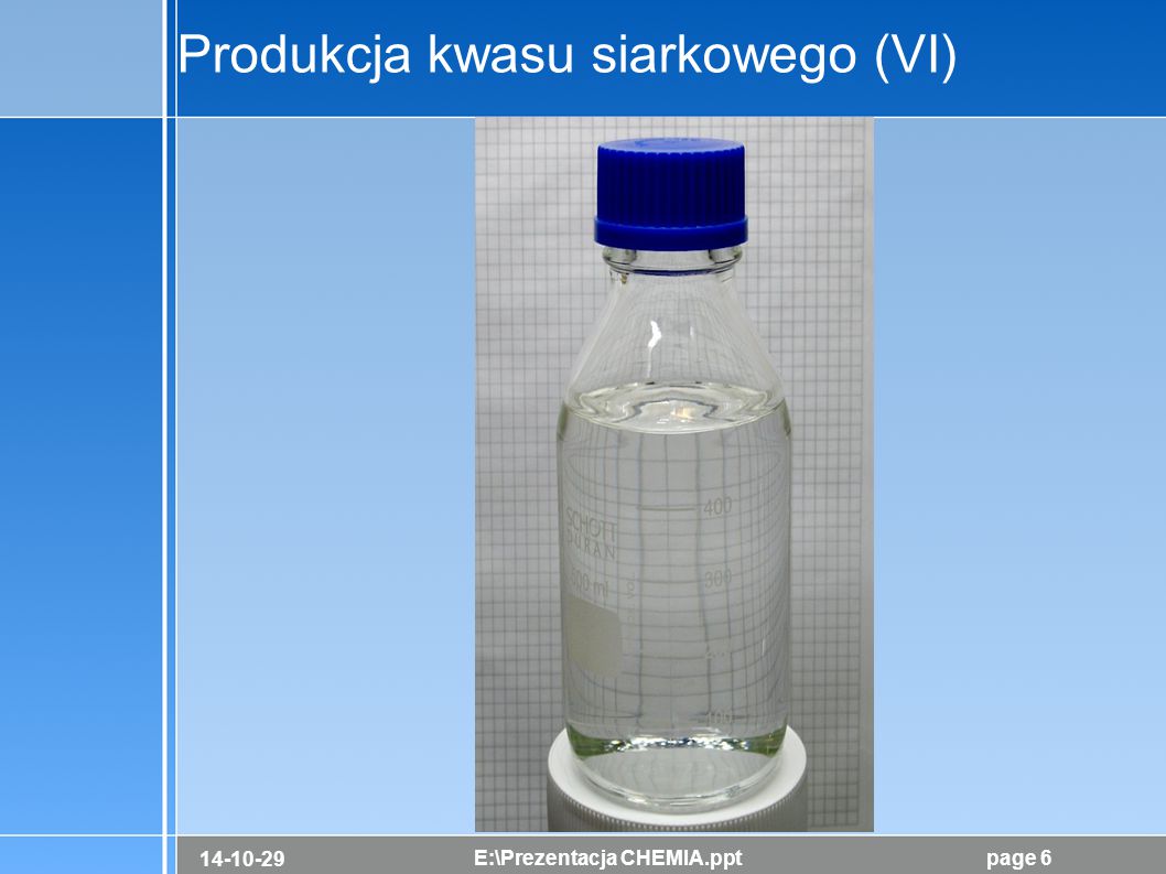 Produkcja kwasu siarkowego (VI)