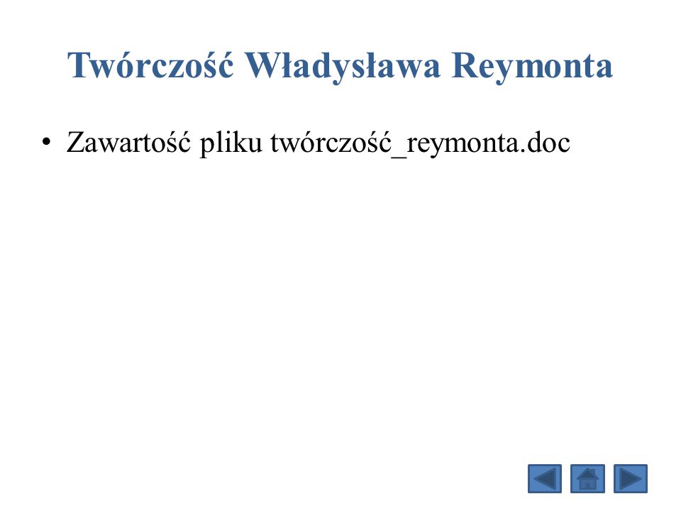 Twórczość Władysława Reymonta