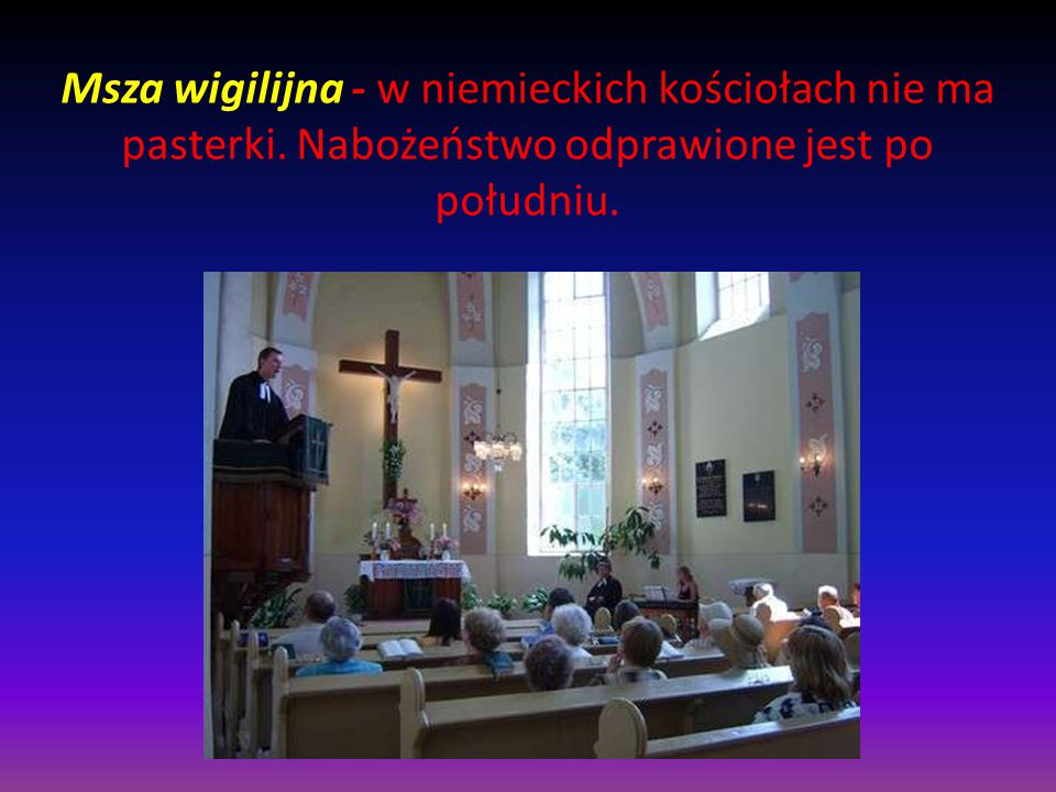Msza wigilijna - w niemieckich kościołach nie ma pasterki
