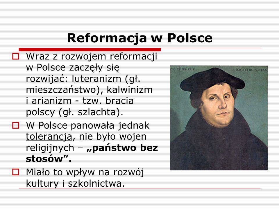 Reformacja w Polsce