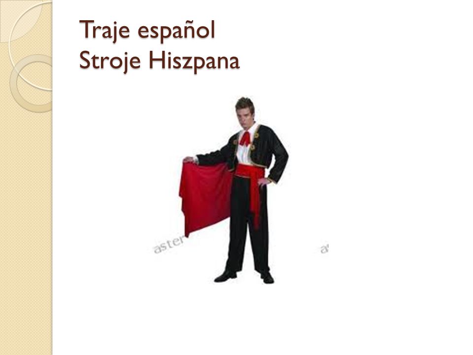 Traje español Stroje Hiszpana
