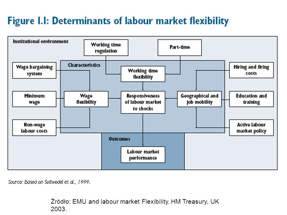 Źródło: EMU and labour market Flexibility. HM Treasury, UK 2003.