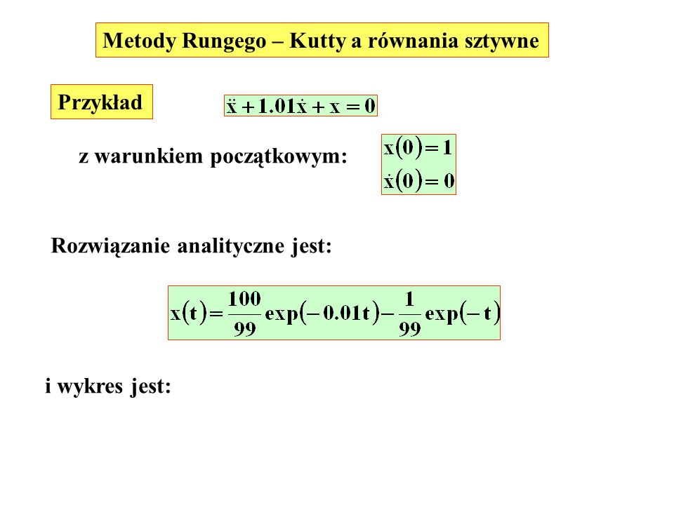 Metody Rungego – Kutty a równania sztywne