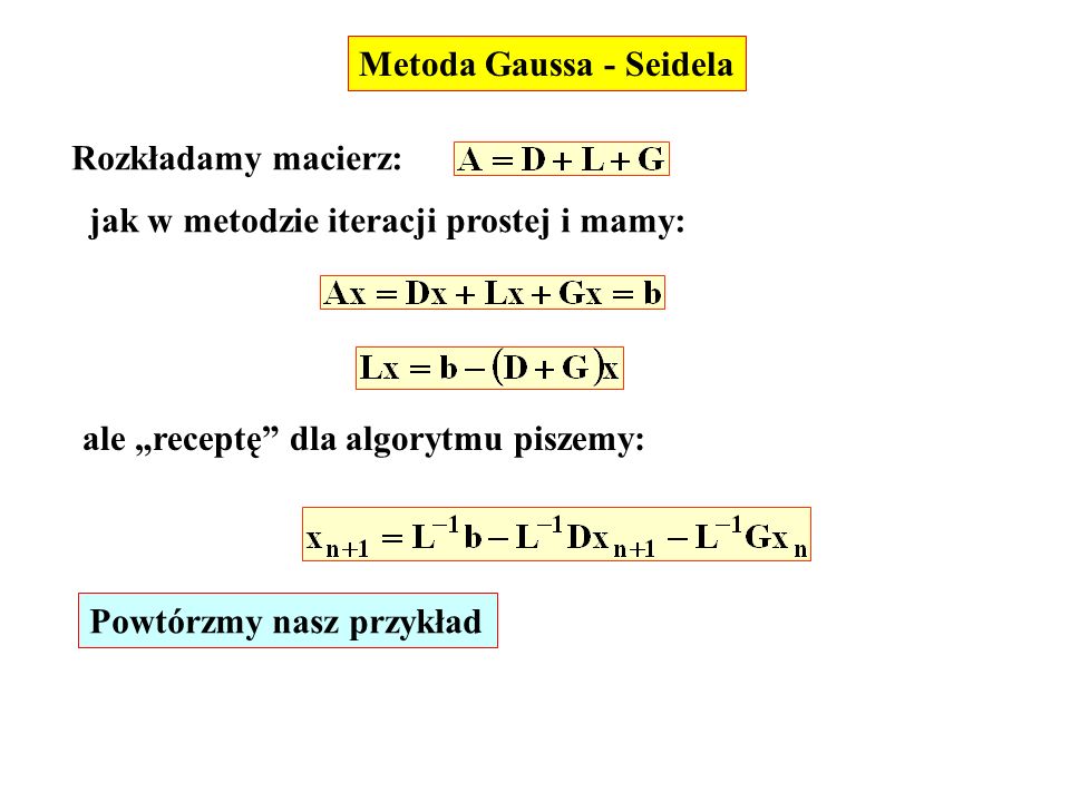 Metoda Gaussa - Seidela