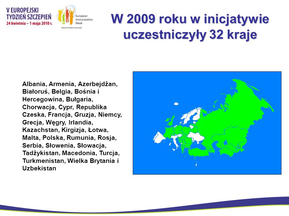 W 2009 roku w inicjatywie uczestniczyły 32 kraje