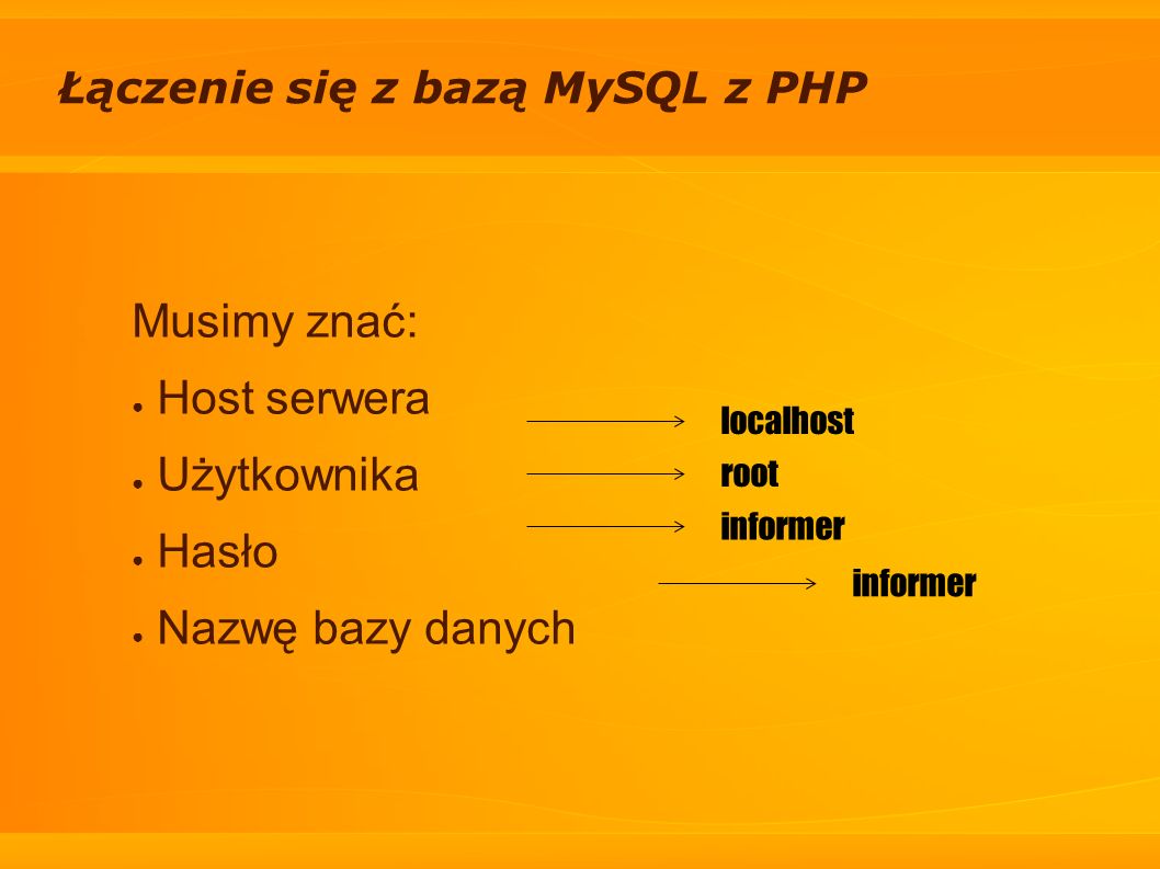 Łączenie się z bazą MySQL z PHP