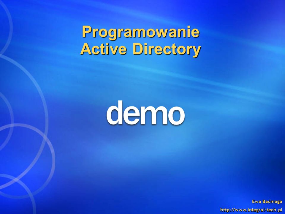 Programowanie Active Directory