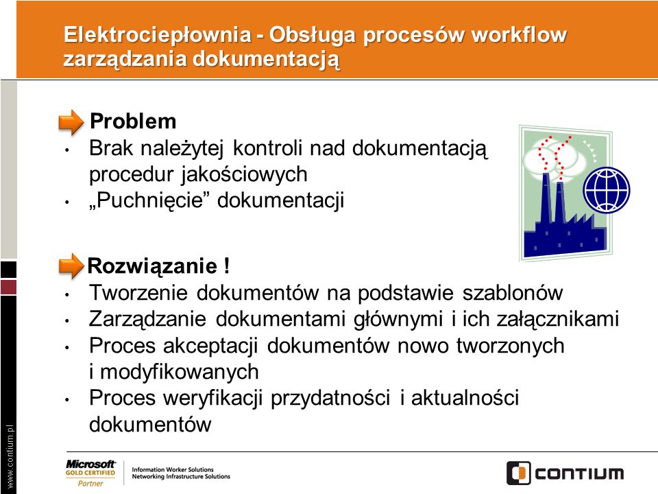 Elektrociepłownia - Obsługa procesów workflow zarządzania dokumentacją