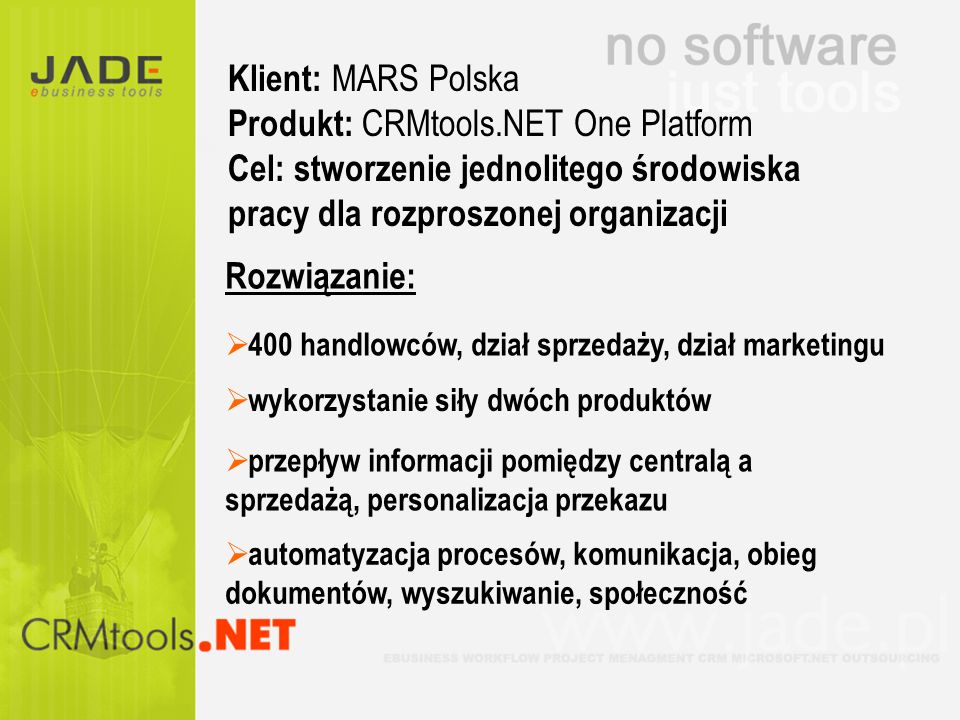 Produkt: CRMtools.NET One Platform