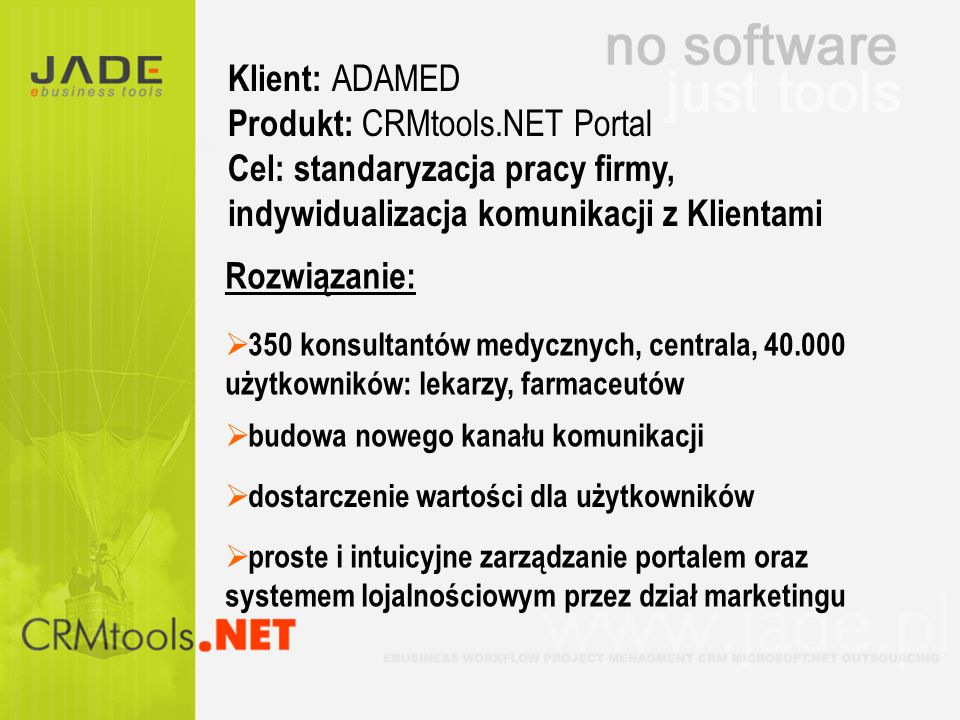 Produkt: CRMtools.NET Portal