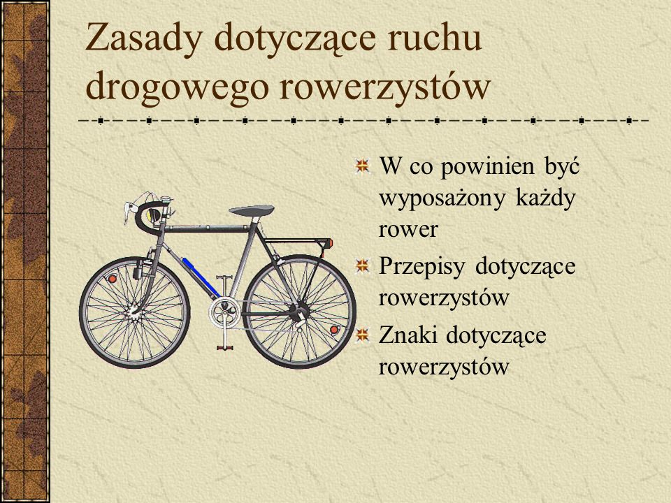 Zasady dotyczące ruchu drogowego rowerzystów