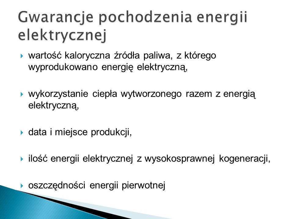 Gwarancje pochodzenia energii elektrycznej