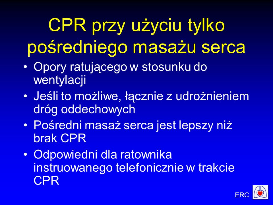 CPR przy użyciu tylko pośredniego masażu serca