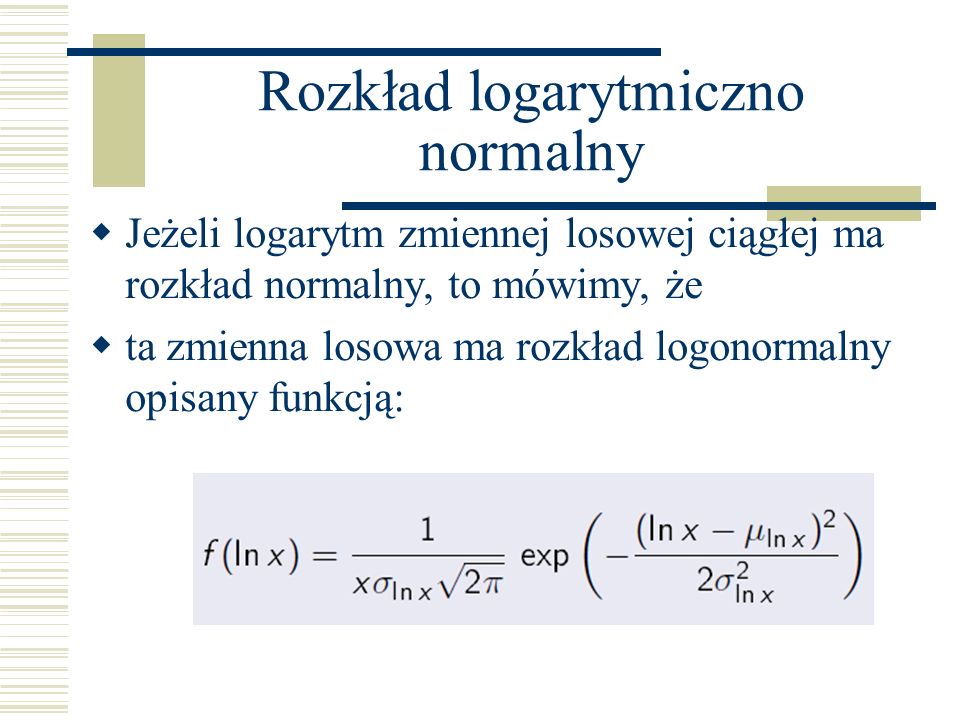 Rozkład logarytmiczno normalny