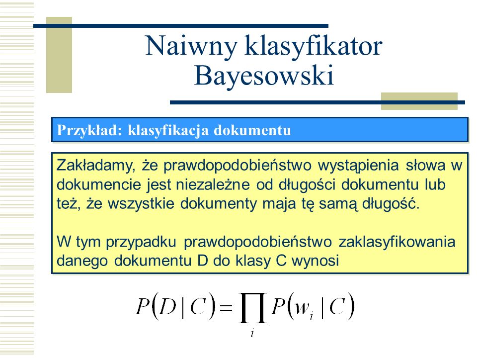 Naiwny klasyfikator Bayesowski