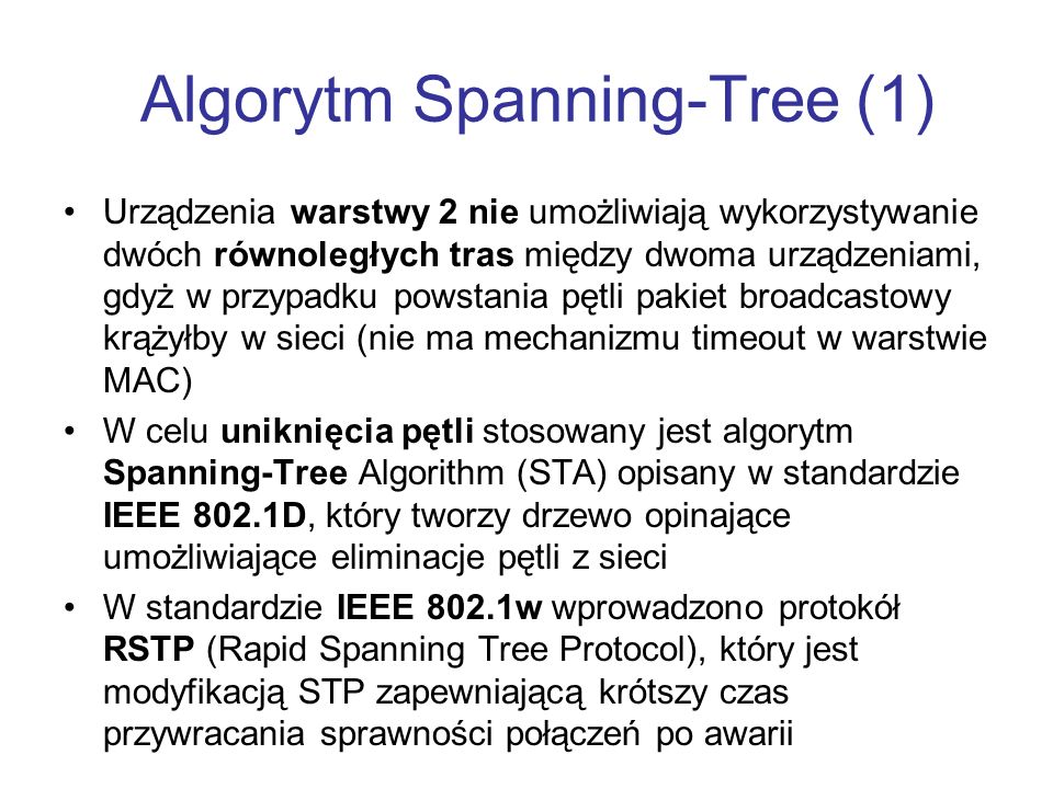 Algorytm Spanning-Tree (1)