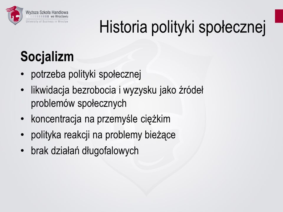 Historia polityki społecznej