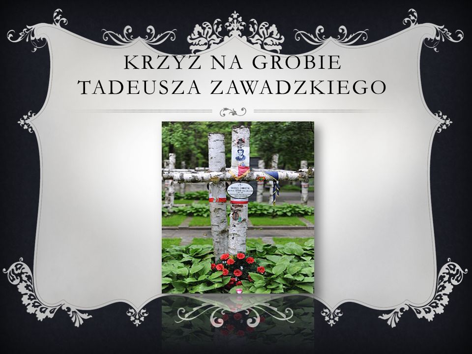 Krzyż na grobie Tadeusza Zawadzkiego