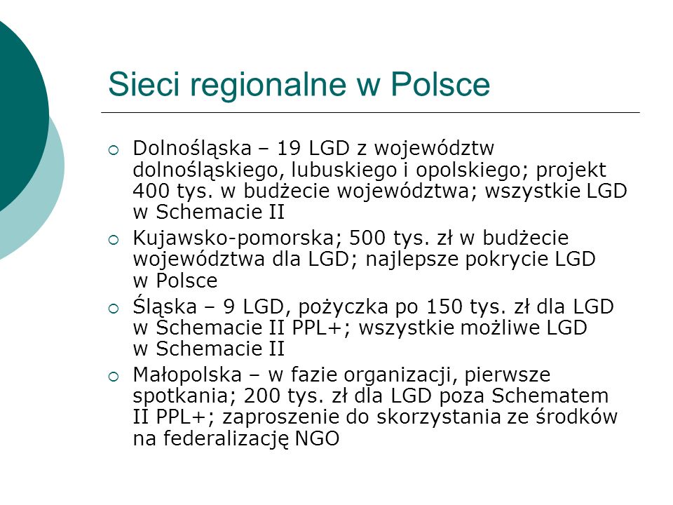 Sieci regionalne w Polsce