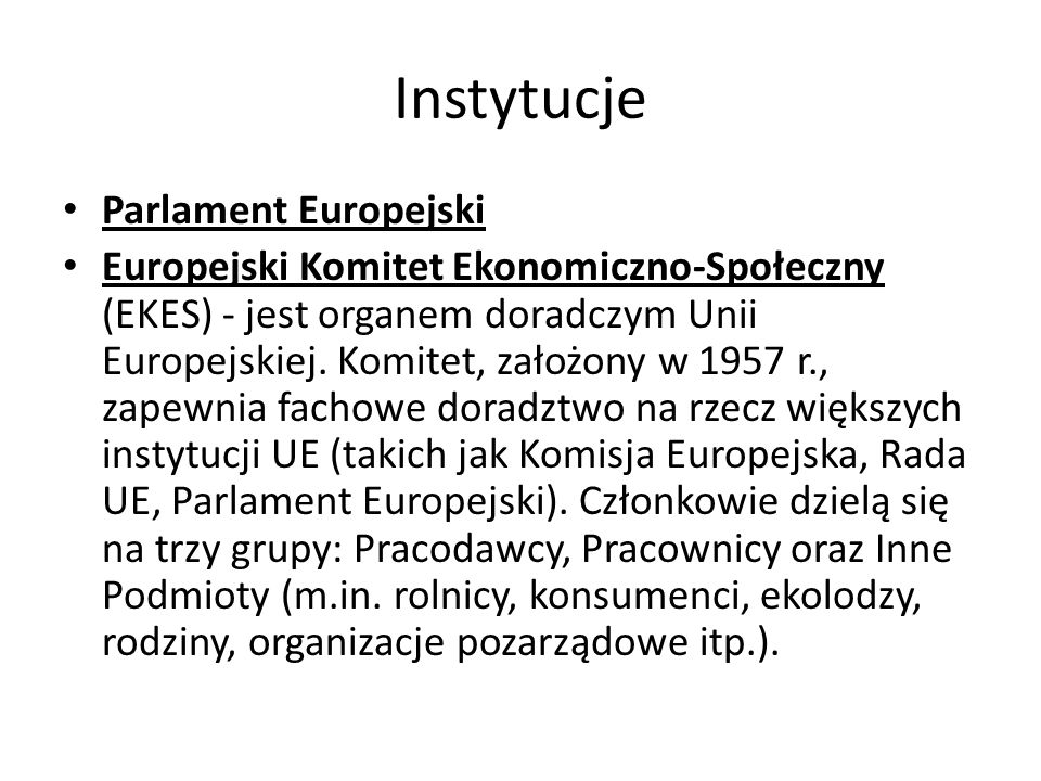 Instytucje Parlament Europejski