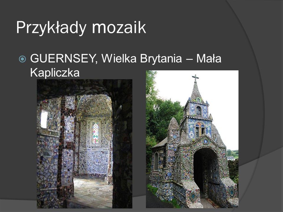 Przykłady mozaik GUERNSEY, Wielka Brytania – Mała Kapliczka