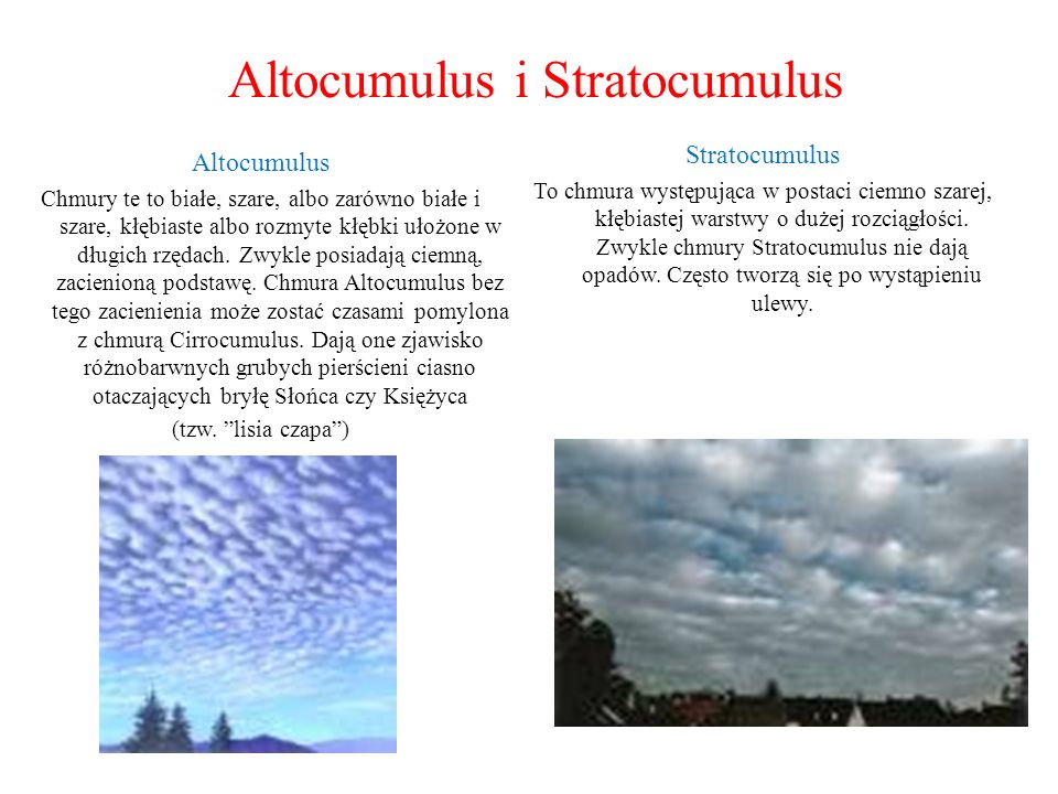 Altocumulus i Stratocumulus