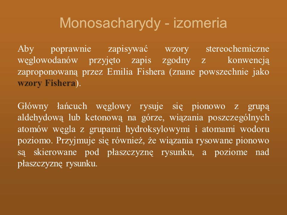 Monosacharydy - izomeria
