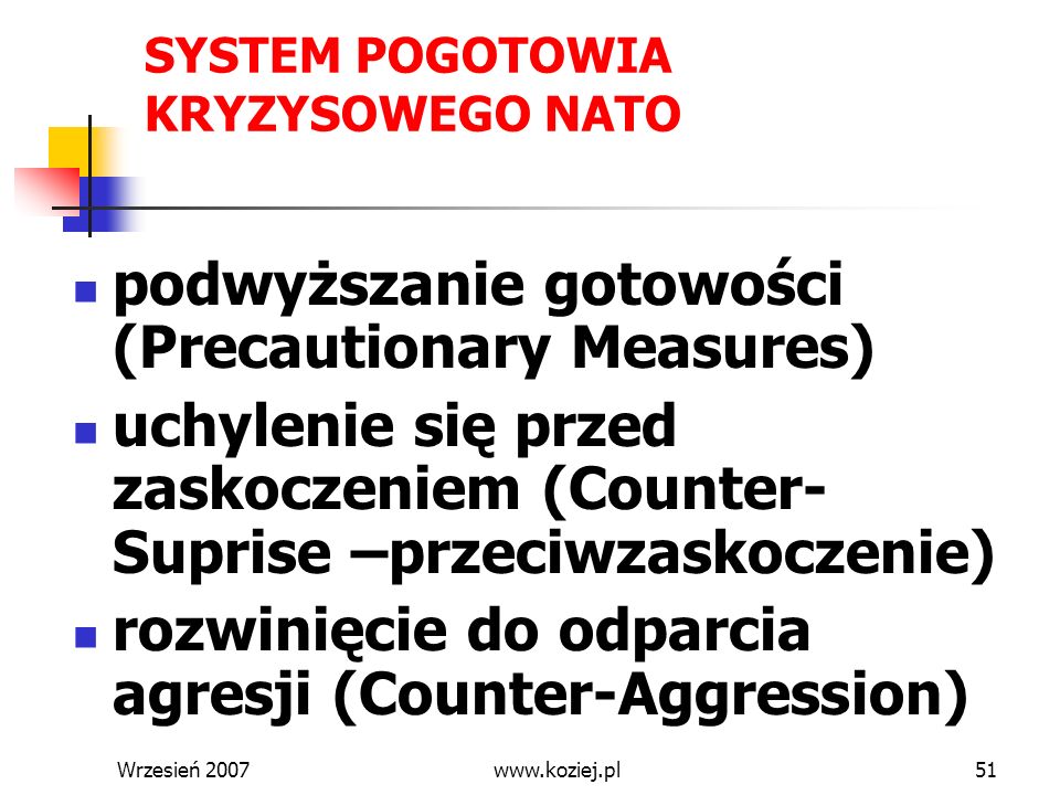 SYSTEM POGOTOWIA KRYZYSOWEGO NATO