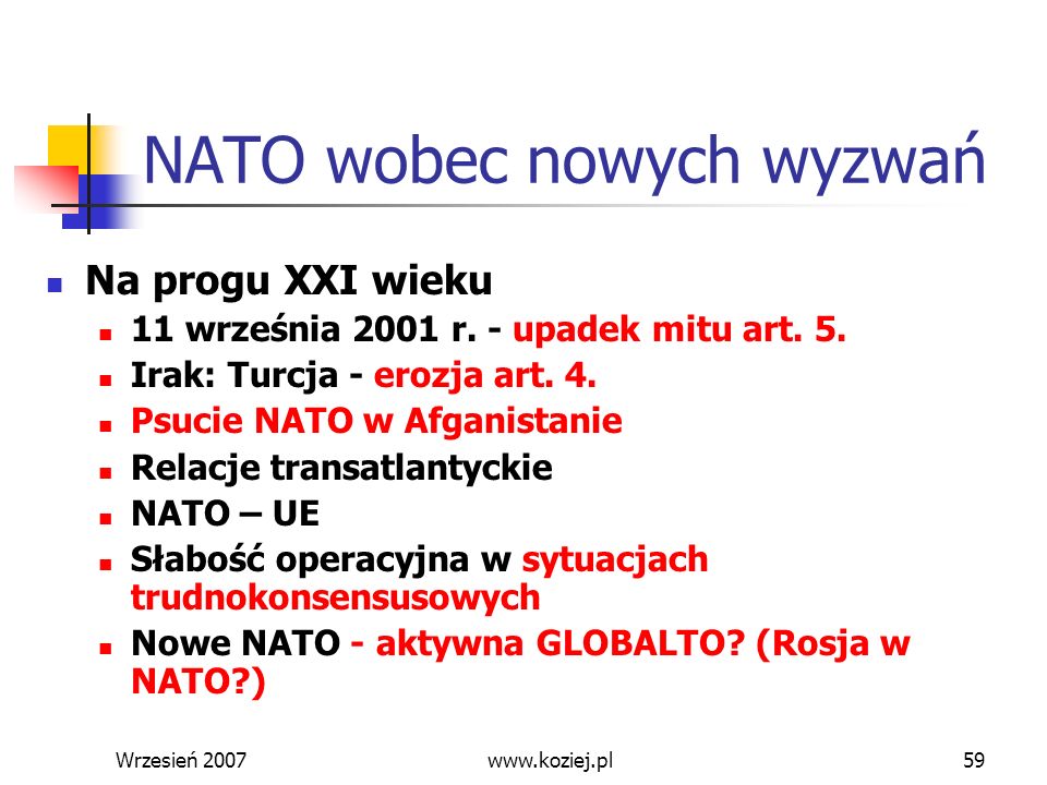NATO wobec nowych wyzwań