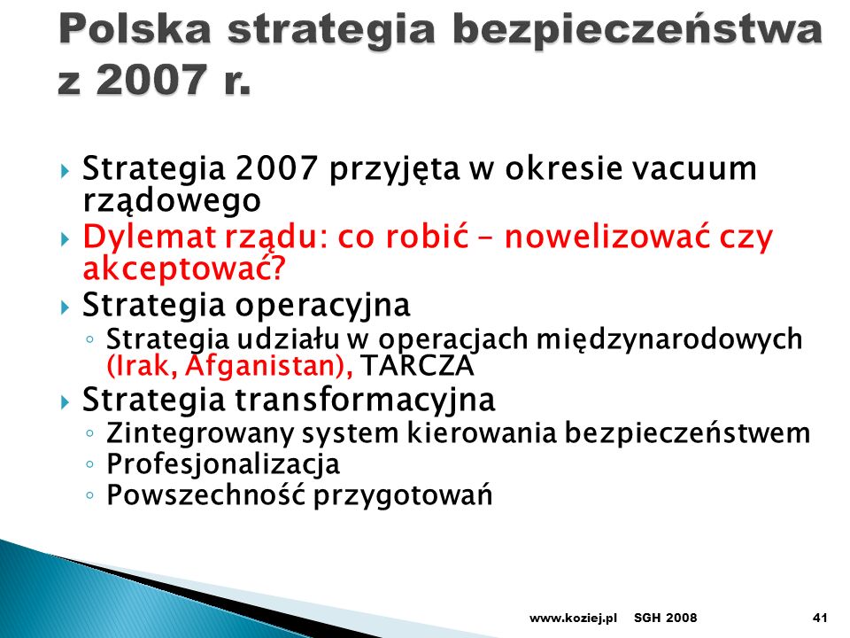 Polska strategia bezpieczeństwa z 2007 r.