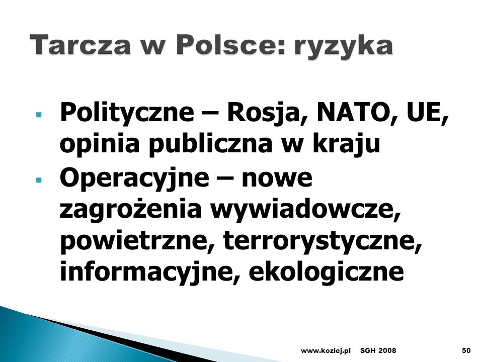 Tarcza w Polsce: ryzyka