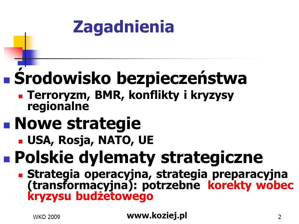 Środowisko bezpieczeństwa Nowe strategie Polskie dylematy strategiczne
