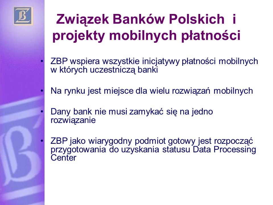 Związek Banków Polskich i projekty mobilnych płatności