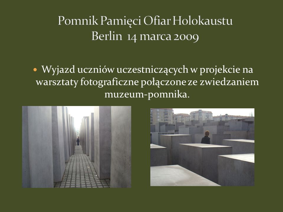 Pomnik Pamięci Ofiar Holokaustu Berlin 14 marca 2009
