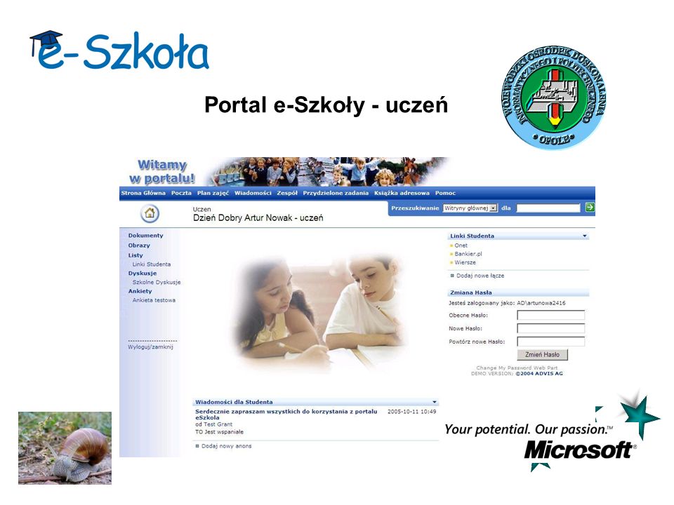 Portal e-Szkoły - uczeń