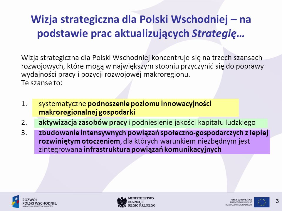 Wizja strategiczna dla Polski Wschodniej – na podstawie prac aktualizujących Strategię…