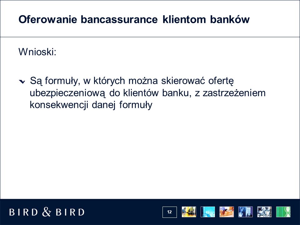 Oferowanie bancassurance klientom banków