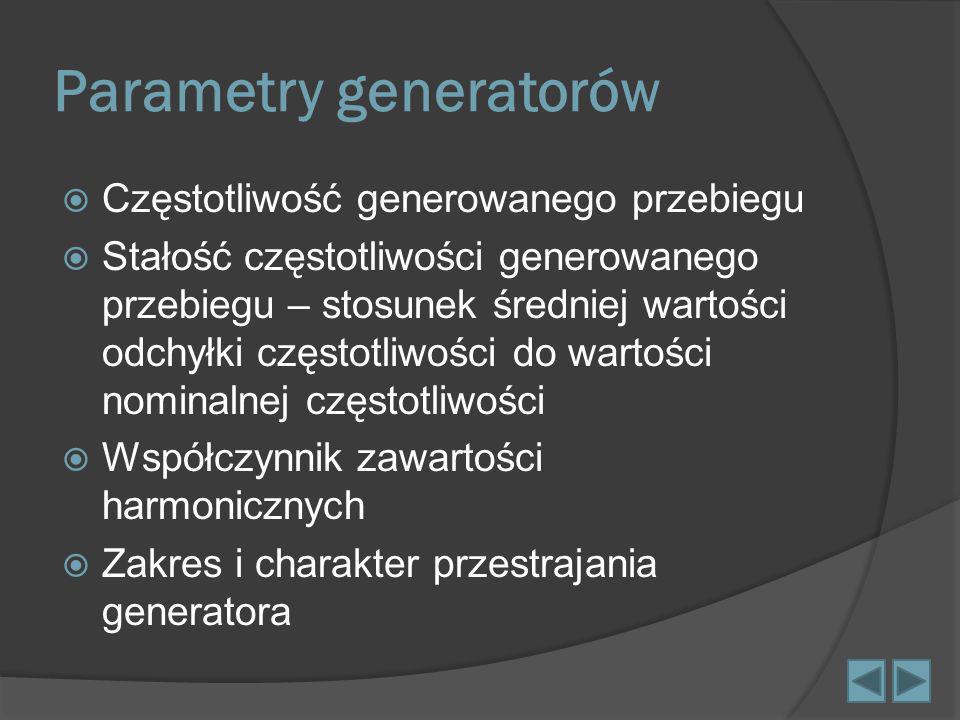 Parametry generatorów