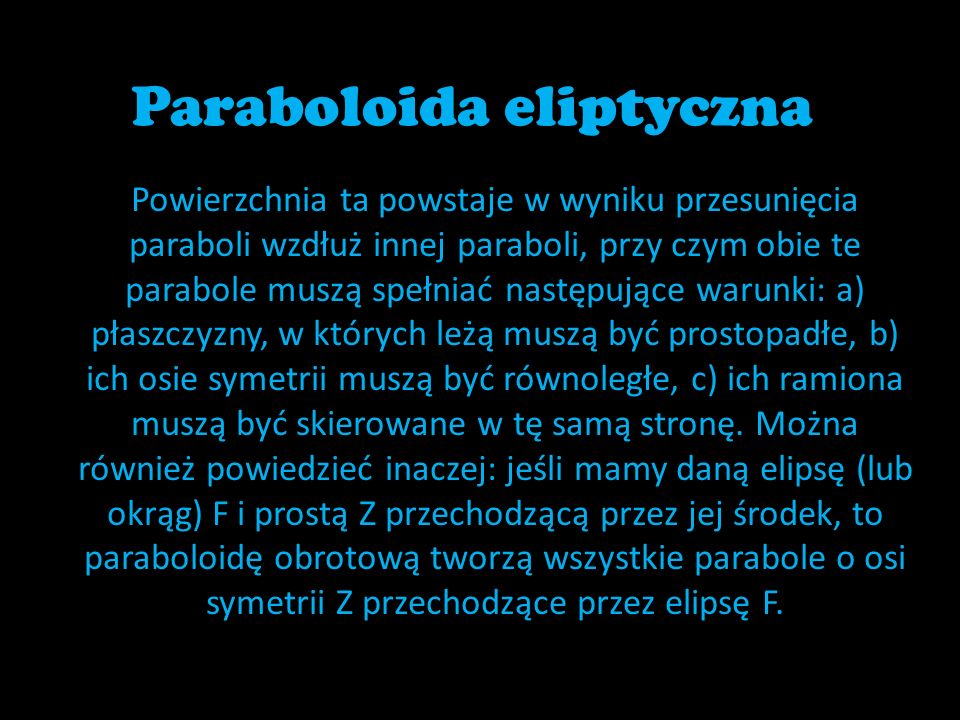 Paraboloida eliptyczna